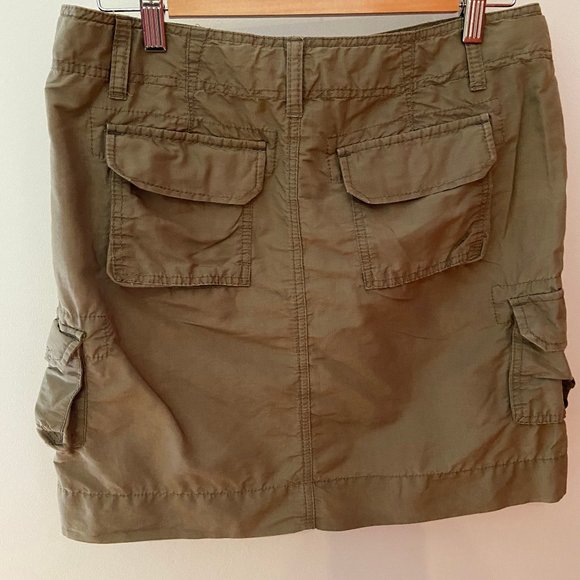 Gap army green linen blend skirt - Size 4 - Picture 5 of 8